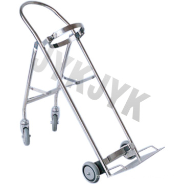 Stainless Steel Medical Trolley for Oxygen Cylinder Trammer in Hospital